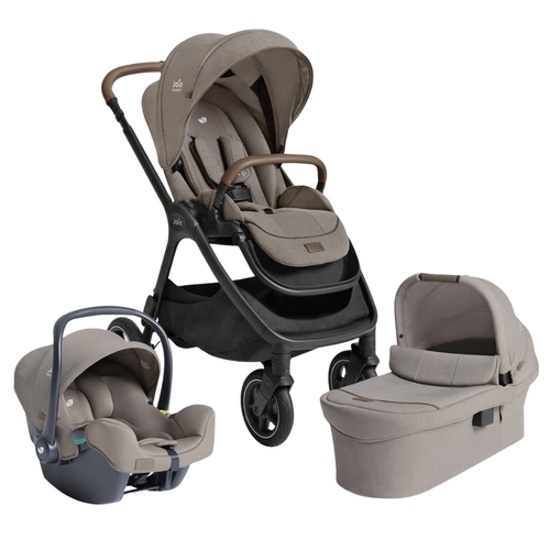 Carucior pentru copii multifunctional 3 in 1 Joie Finiti Signature Maple (Carucior Finiti + Landou Ramble XL + scoica i-Snug 2)
