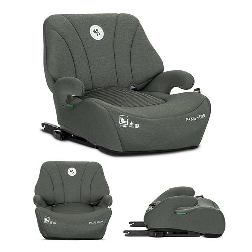 Inaltator auto pentru copii Lorelli Pyxis, i-Size, Isofix, tip booster cu spatar detasabil, 6-12 ani, 125-150 cm, Verde