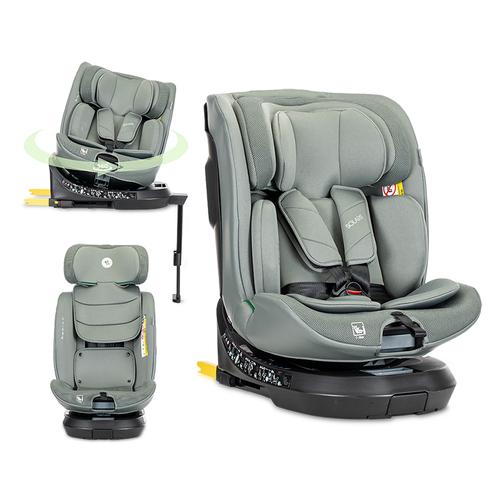 Scaun auto pentru copii Lorelli Solaris, i-Size, Isofix, picior de sprijin, rotativ 360, 40-150 cm, 0 luni-12 ani, Verde