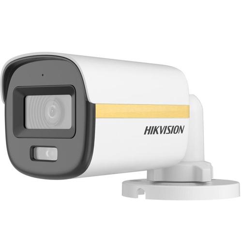 Camera supraveghere Hikvision DS-2CE10DF3T-LSE(2.8mm), analog 2MP, IR 30m, lumina alba 20m, alarma, microfon, ColorVU, PoC (Alb)