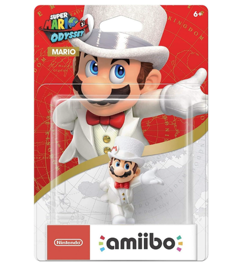Figurina Amiibo Mario, Super Mario Odyssey (Alb)
