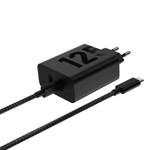 Incarcator retea Motorola TurboPower Duo Charger GaN, 125W, 2 x USB Type-C (PD), inclus cablu USB Type-C (6.5A) (Negru)