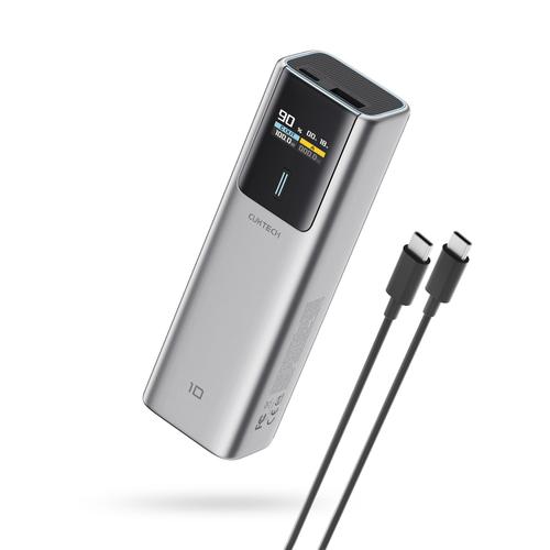 Acumulator extern Cuktech P+ Series 1C1A, 10000 mAh, 150 W, 1 x USB, 1 x USB Type-C (Gri)