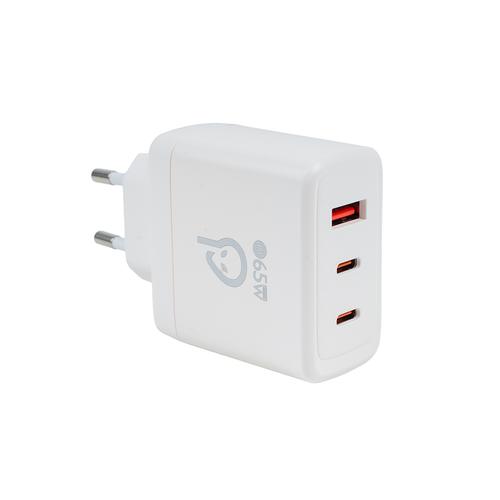 Incarcator retea Spacer SPAR-TRIOQ-04, 65 W, 2x USB Type-C, 1x USB (Alb)