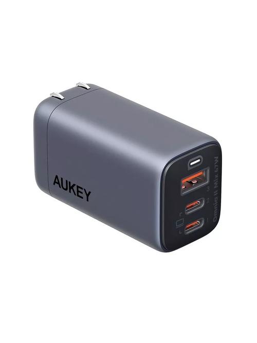 Incarcator retea Aukey PA-B6U GR, 67 W, 1 x USB-A, 2 x USB-C (Gri)