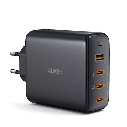 Incarcator retea Aukey PA-B7S BK, 100 W, 3x USB-C, 1x USB-A (Negru)