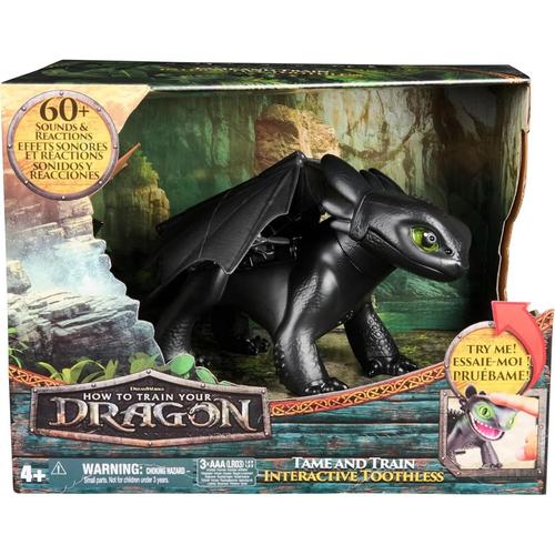 Figurina interactiva Spin Master Toothless, sunet, lumini, 4 ani+