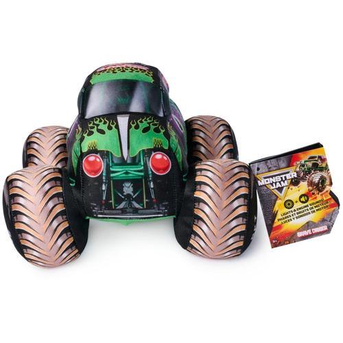 Camion de plus interactiv Spin Master Zombie Grave Digger cu lumini și sunete, 25 cm, 3 ani+