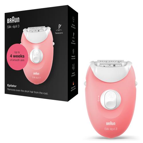 Epilator Braun Silk-epil 3 SE3-176, 20 pensete, Roz