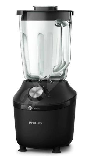 Blender Philips Seria 3000 HR2291/41, 600 W, 2 L, 2 viteze+Pulse, Zdrobire gheata, Sistem ProBlend, Accesoriu recipient sport (Negru)