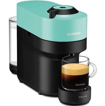 Espressor Krups XN 9204 Vertuo Pop Aqua Mint, 1500W, Alimentare capsule, 0.56 L, Oprire automata (Negru/Verde)