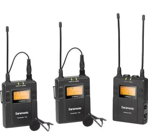 Kit Lavaliere Saramonic UWMIC9 KIT2 UHF Wireless RX9 + 2 TX9, Negru