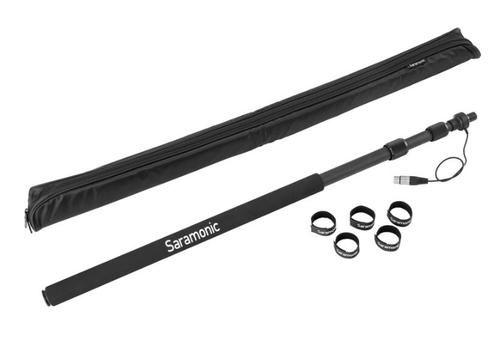Brat telescopic Saramonic cu cablu XLR 2.5m, Fibra de carbon (Negru)