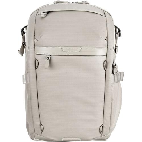Ghiozdan foto Vanguard VEO METRO B25L, 25 L, Doua compartimente pentru laptop 16inch si tableta 13inch, Compatibil cu camere DSLR/Mirrorless + Accesorii (Crem)