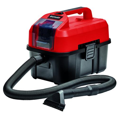 Aspirator PXC Einhell, TE-VC 18/10 Li-Solo, vas colectare 10 L, 90 mbar, 2 m furtun, livrat fara acumulator si incarcator