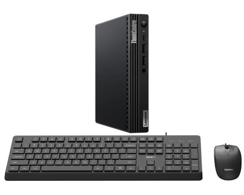 Calculator Sistem PC Refurbished Lenovo ThinkCentre M70q, Intel Core i5-10400T 2.00 - 3.60GHz, 8GB DDR4, 256GB SSD NVMe + cadou tastatura si mouse OptimX Pro KM500