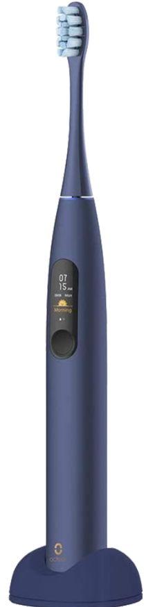 Periuta de dinti electrica Oclean X Pro Smart Sonic, 42.000 vibratii/min, Inteligenta artificiala, Bluetooth, Senzor presiune, Cronometru, Touch screen color, 4 Moduri, 32 Intensitati (Albastru)