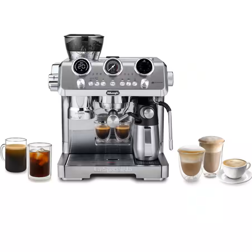 Espressor manual La Specialista Maestro EC9885.M, Cold Brew, 1600 W, 19 bar, Rezervor apa 2.5 l, Rasnita incorporata cu 15 setari (Argintiu)