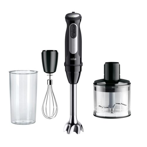 Blender vertical Braun MQ 55236M BK, 1000 W, Pahar 0.6 l, Tocator 0.6 l, 25 viteze (Negru)