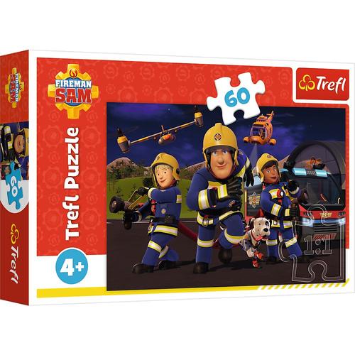 Puzzle Trefl Eroul in uniforma Pompierul Sam, 60 de piese