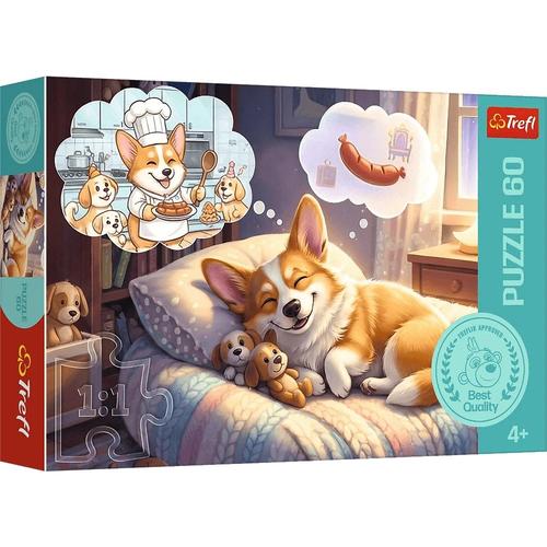 Puzzle Trefl Corgi in Taramul Viselor, 60 de piese