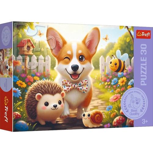 PUZZLE TREFL O ZI CU CORGI, 30 de piese