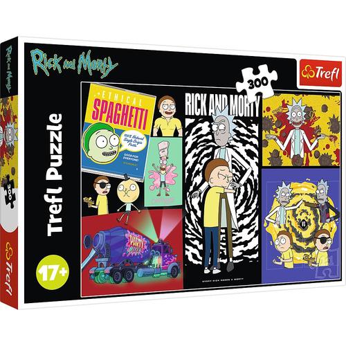 Puzzle Trefl din 300 piese - Rick și Morty: Loc ciudat in galaxie