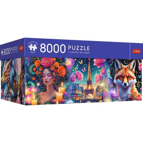 Puzzle Trefl Premium Plus Lumea Colorata cu poster inclus, 8000 de piese