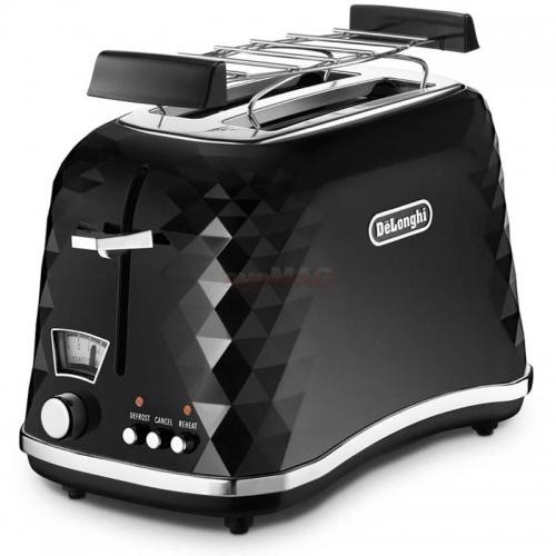 Prajitor paine Delonghi CTJ2103.BK, 900W, 2 felii (Negru)