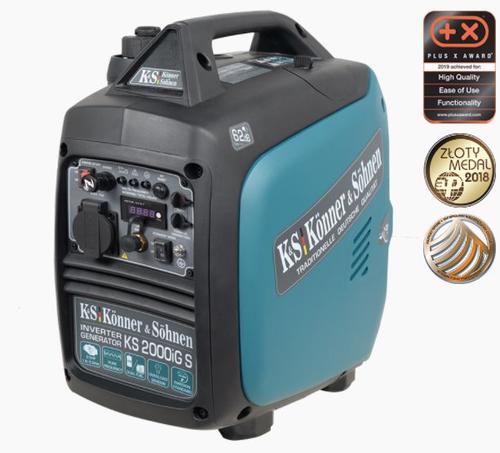 Generator curent electric tip inverter Könner & Söhnen KS 2000iG S, 2.5 CP, Pornire motor manuala, Benzina/GPL (Albastru/Negru)