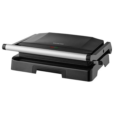 Gratar electric Sencor SBG2070SS, 1000 W, Control automat temperatura (Negru)