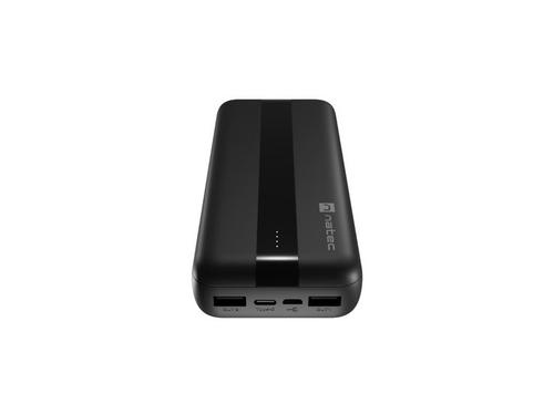 Acumulator extern Natec Trevi NPB-1922, 20000 mAh, 2x USB-A, USB Type-C (Negru)