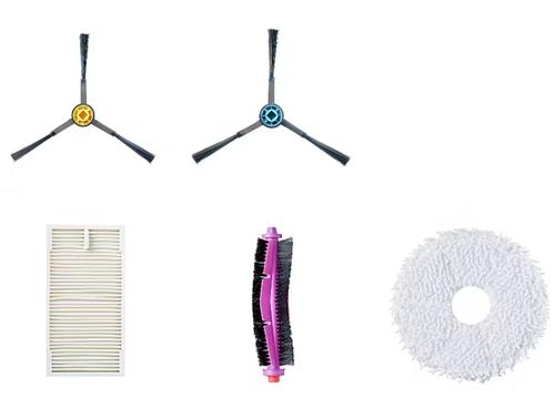 Set de accesorii pentru Midea v12, 6 perii laterale, 2 rollere, 3 filtre HEPA, 4 lavete mop, 3 saci aspirator