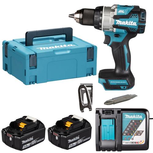 Masina de gaurit si insurubat Makita DDF489RTJ 18V, 73Nm, 2 acumulatori 5Ah, in valiza MakPac