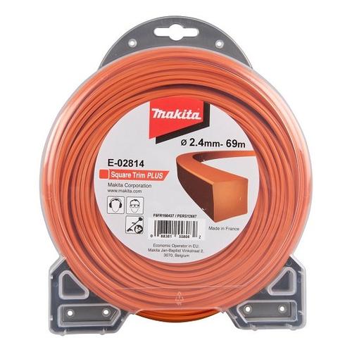 Linie de taiere patrata din nailon PLUS, Makita, diametru 2.4 mm, lungime 69 m, pentru coase si masini de tuns