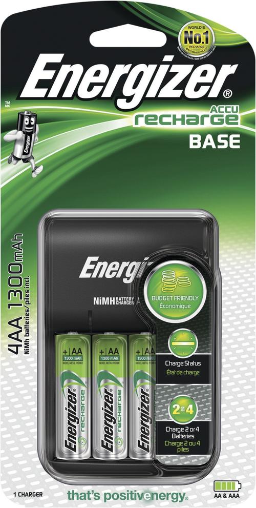 Incarcator Acumulatori Energizer EN-435726, Base, AA, AAA + 4 Acumulatori 1300 mAh