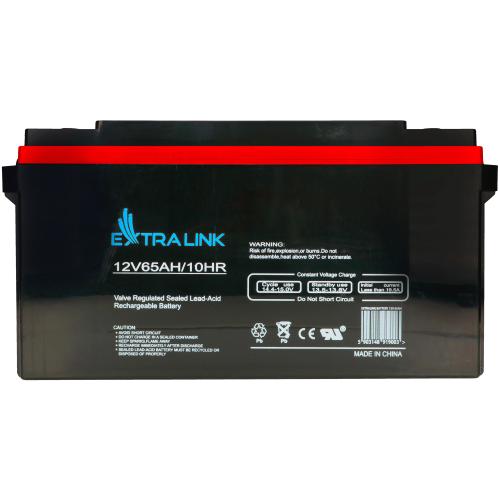 Baterie plumb-acid pentru UPS, Extralink, AGM, 12V, 65Ah, Fara intretinere, Pentru o sursa neintreruptibila, VRLA, Extern, Negru