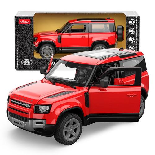 Masinuta Metalica Land Rover Defender 90, Scara 1 la 24, Rosu