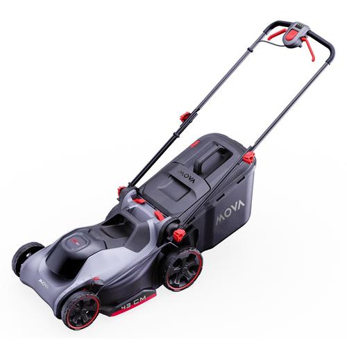 Masina de Tuns Iarba / Gazon MOVA GL417, Latime de Lucru 43CM, 2 Acumulatori 20V 2.0Ah si Incarcator (Gri/Negru)