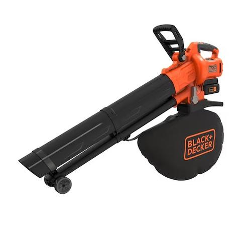 Suflanta si aspirator frunze Black & Decker BCBLV3625L1-QW, Cu acumulator 36 V 2.5 Ah, Sac Colectare 45 L (Negru/Portocaliu)