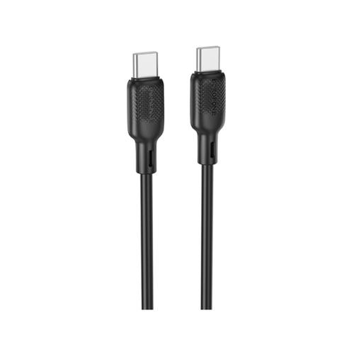 Cablu de date / adaptor Borofone BX113, USB-C Male la USB-C Male, 60 W, 1 m (Negru)