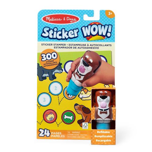Set Melissa & Doug - Autocolante si stampila, Catelus