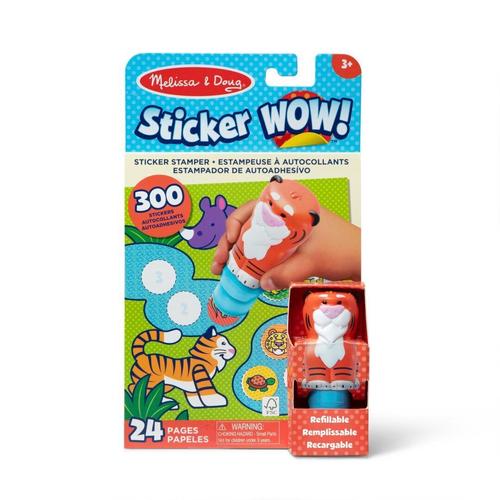 Set Melissa & Doug - Autocolante si stampila, Tigru