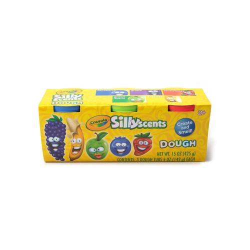 Set 3 borcanase cu plastilina parfumata Crayola Silly Scent, 142g