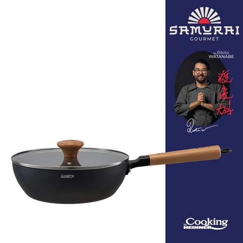 Tigaie wok Heinner RIKITO WATANABE HR-SNT-WC24, cu capac, 24 x 7.5 cm