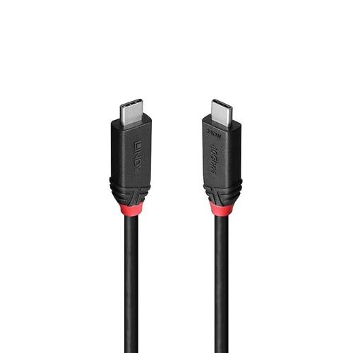 Cablu Lindy LY-37001, 1m, USB4 240W Type C, 40 Gbps, Negru
