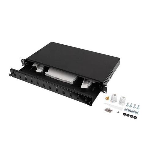 Cutie de distributie fibra optica Lanberg 12xSC simplex / 12xLC duplex Rack 19inch 1U + accesorii, Negru