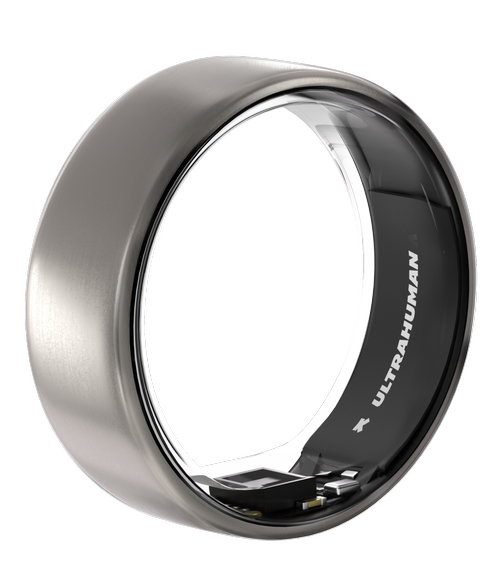 Smart Ring Ultrahuman Ring Air UHRA-NT-08, Bluetooth BLE5, HRV, VO2 Max, Android/iOS, Monitorizare ritm cardiac, Saturatie Oxigen, Autonomie 6 zile, 18.82 mm (Titan)