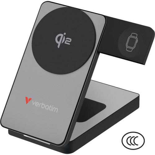 Acumulator extern Verbatim Charge ‘n’ Go, 10.000mAh, compatibil MagSafe, USB-C fast charging, 30 W (Gri)