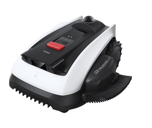 Robot de tuns gazon/iarba GOAT O1200 LiDAR PRO Ecovacs, pana la 1200mp, evitarea obstacolelor AIVI 3D, HoloScope 360 sistem de navigatie Dual-LiDAR de ultima generatie, baterie Li-ion 5800mAh (Alb/Negru)